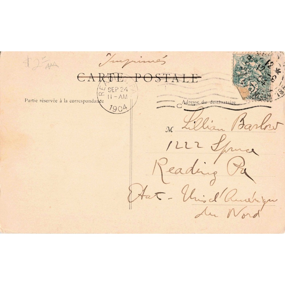 Paris France Place du Carrousel Louvre Gambetta Monument BF Paris 1904 Postcard - Picture 2 of 2